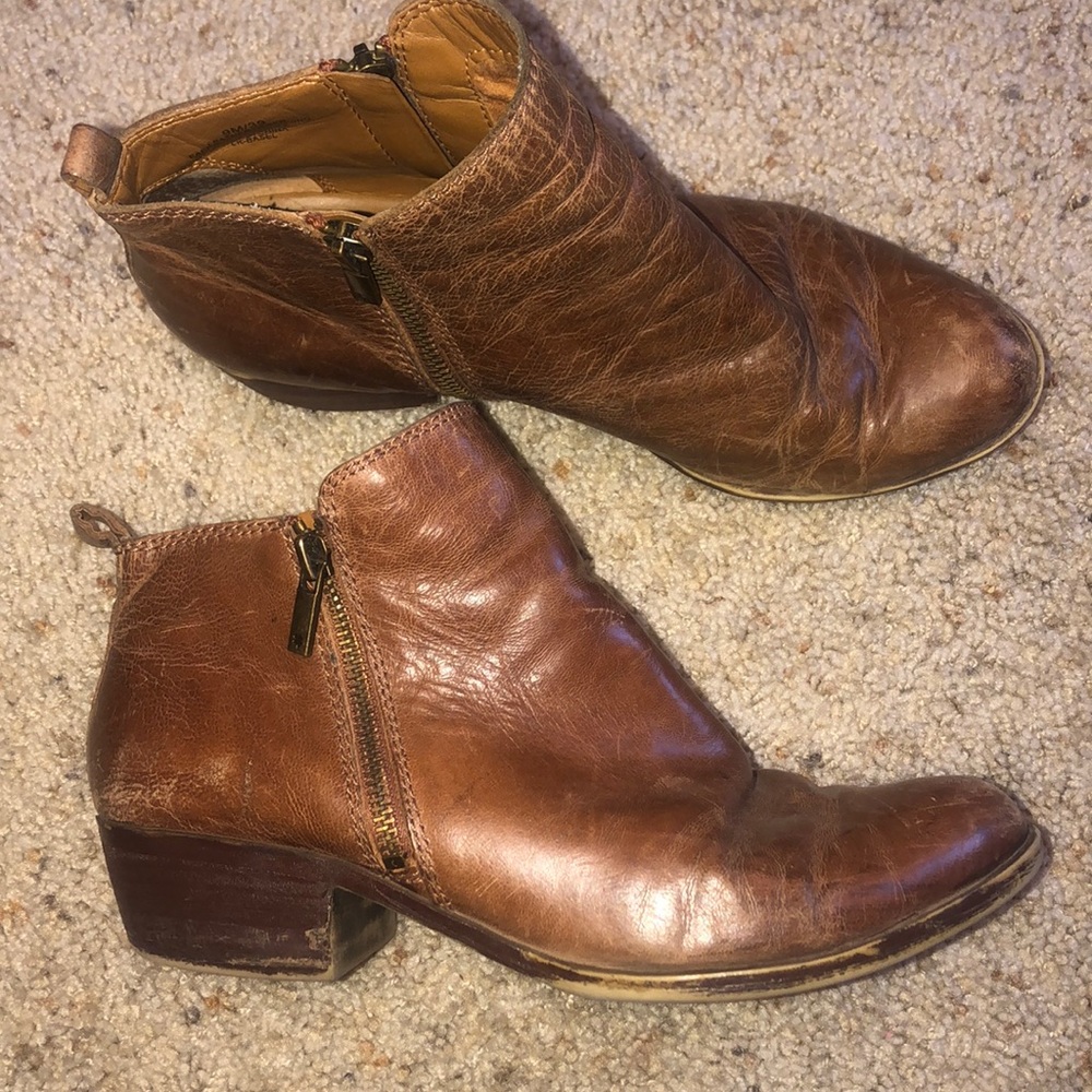 Lucky Brand cognac booties